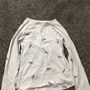 Justice long sleeve fox shirt